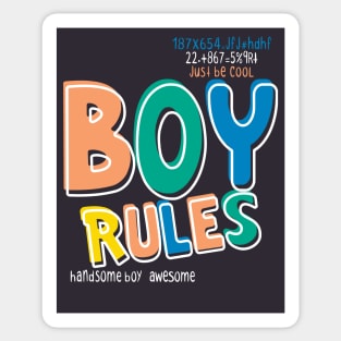 Stylish Boy Rules Sticker